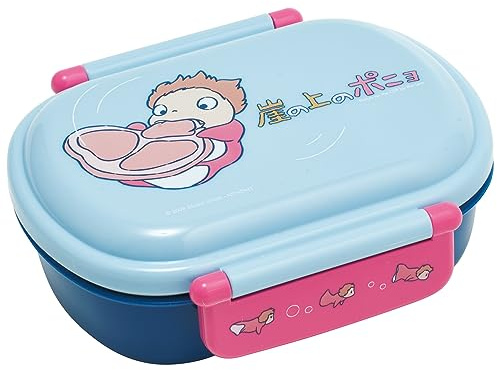 Skater QAF2BAAG-A Children's Lunch Box, 12.2 fl oz (360 ml), Fluffy Dome, Ponyo on The Cliff, Sisters, Studio Ghibli, Antibacterial, for Kids, Made in Japan
