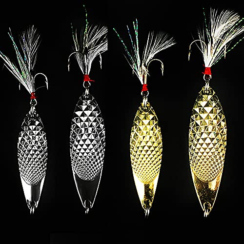 OriGlam Lures de pêche des cuillères en métal appâts durs appâts Spinner, gabarits en métal coulant des gabarits Jigging cuillère de pêche en métal pour la Truite de dorés de Basse
