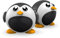 ECHO Pinguin-Lautsprecher, 2 Stück, originelles Kawaii-Design, 3 W, Mono, 1 PINGZ, 6 W, Stereo, 2 Pins, 4 Stunden kabellose Musik, integrierte Mikrofon-Anrufannahme, kompatibel mit Allen Smartphones,
