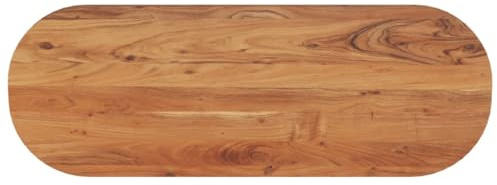 vidaXL Tischplatte 140x50x3,8 cm Oval Massivholz Akazie