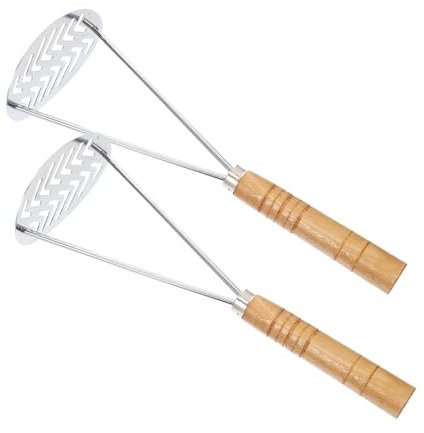 Ciieeo 2pcs Potato Masher Handheld Potato Crusher Comfortable Grip for Kitchen Food Preparation Easy to Clean Masher for Household Use