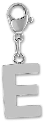 Pendentif lettres avec fermoir mousqueton - Pendentif chaîne Initial Charm en Acier I Acier chirurgical pour bracelet