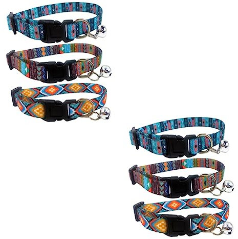 INOOMP 6 STK Tragbares Welpenhalsband Zartes Welpenhalsband Haustier-Cosplay-kostüme Für Welpen Draussen Rotes Katzenhalsband Kätzchenhalsbänder Metall Dekorationen