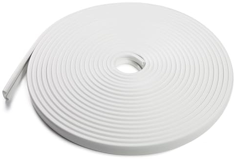 Quest Handlauf PVC 40x8 mm flexibel, rutschfest - Weiß, 5 m | Geländerprofil für Treppen, Balkone & Terrassen, sicherer Griff, witterungsbeständig, leicht zu montieren, innen & außen