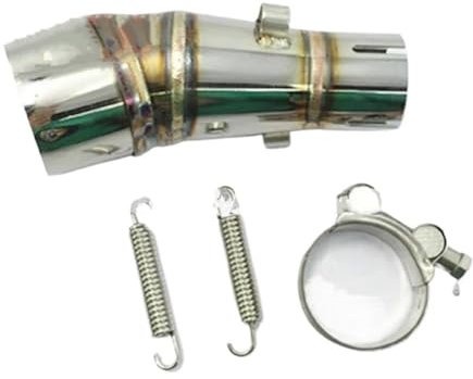 ENLIGMA Motorräder Auspuffanlage Schalldämpfer-Verbindungsrohr-Mittelteil-Adapter Für Kawasaki Für Ninja 250 250R Z250 Z300 Motorrad-Auspuff-Mittelrohr Aus Edelstahl