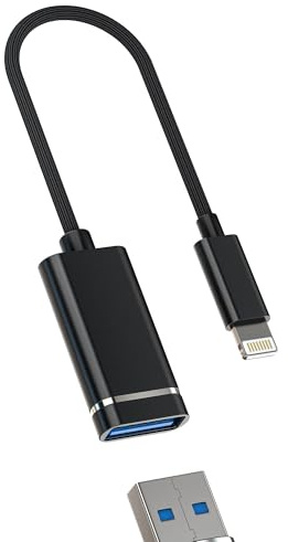 Adaptateur Lightning USB pour Apple iPhone 14 iPad Air Pro Câble OTG Transfert de Données Mémoire Caméra Lecteur Carte Carte Caméra Extérieure Clé Clavier Souris Accessoires L-HJBW