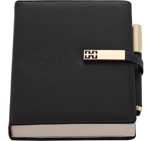 Akademischer Terminkalender 2025 2025, A5, Seite pro Tag von Januar 2025 bis Dezember 2025, Organizer, Tagesplaner mit bunten monatlichen Registern, Stift, Stiftschlaufe und Innentasche, Lesezeichen,