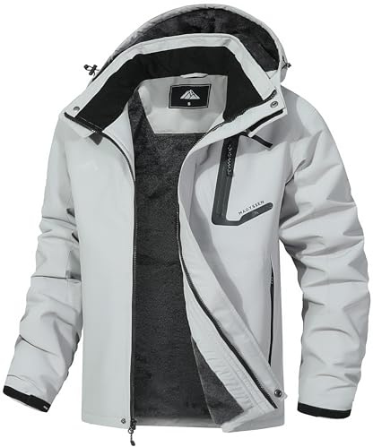 MAOYSSEN Herren Mountain Skijacke Wasserdicht Wintermantel Warme Snowboardjacke Schnee Windbreaker Kapuze für Wandern
