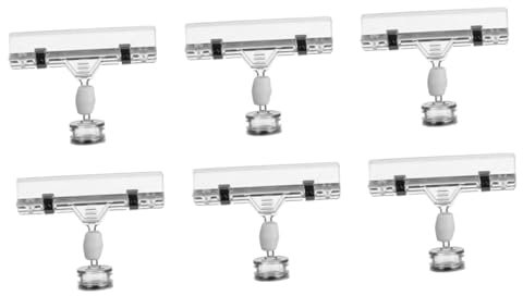 COHEALI 6st Preisschildhalter Zeichenklemme Etikettenhalter Displayhalter Tags-clip Notizhalter Supermarkt-etikettenclip Warenregal-schild-clip Supermarkt-schilderhalter Tafelclips Plastik