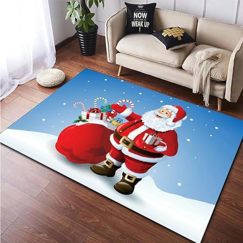 Teppich Läufer Flur Weihnachten 3D Küchenläufer, Lange Korridor Teppich, Für Flurtreppen Schlafzimmer,rutschfest Schallschutz Türmatte Mit 90 X 150 cm - Leicht Zu Reinigen-3123156089