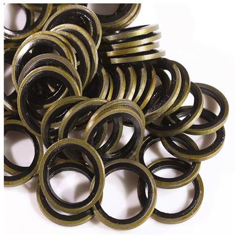 MAYyhem 50Pcs Bonded Washer Metall Gummi Öl Ablauf Stopper Dichtung Kombiniert Washer Abdichtung(M10)