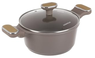 Casseruola antiaderente Taupe con coperchio (20 cm)