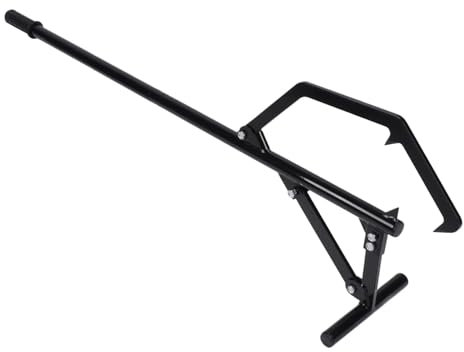 Log Lifter, Kindling Splitter with Non Slip Handle 51in Log Lifter Adjusting Tilt Hook Rubber Wood Roller Jack Lawn Mower Lift Jack for Farm Rolling and Raising Up The