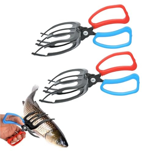 3 Claw Fish Gripper,2025 NEW Multifunctional Three Teeth Fishing Pliers Anti-Slip Fish Claw Gripper, Metal Fishing Pliers Gripper Catch Fish Control Clamp, Fishing Accessories (3 Claw 2pcs)
