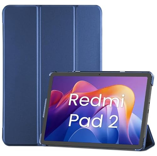 ProCase Coque pour Xiaomi Redmi Pad 2 11 Pouces 2025, Housse de Protection avec Fonction Veille/Réveil Automatique pour Tablette Redmi Pad 2 11, Étui Ultra-Fin avec Fermeture Magnétique -Marine
