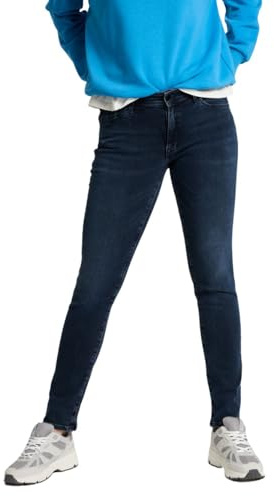 Cross Jeans Damen Jeans ANYA - High Waist - Slim Fit - Blau Stretch, Größe:29W / 36L, Farbe:234 Deep Blue Denim
