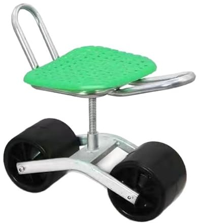360 degree swivel wheeled garden seat, rolling garden cart, rolling garden stool with wheels for greenhouse, patio and garden,22x35 厘米