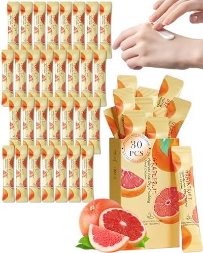 Mini Handcream Gift Set-30Pack Kleine Geschenke, Reisegrößen Bulk Hand Cream, Fragrance Moisturizing Hand Care für Sehr Trockene Hände, Mini Geschenke Weihnachtsgeschenke für Frauen Männer-Grapefruit