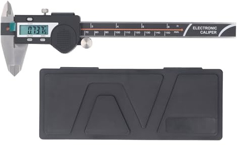 Caliper digital de acero inoxidable Calibrador de vernier electrónico con pantalla LCD 0 150 mm Rango para uso industrial y entornos duros IP54 Herramienta de medición
