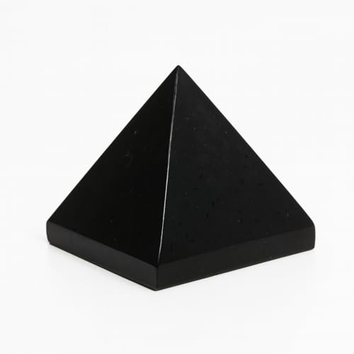 Pyramide, natürlicher schwarzer Turmalin, 4 cm, Pyramide, polierte Kristalle mit energetischen Eigenschaften, Pyramide Stein, poliert (schwarzer Turmalin, 4 cm)