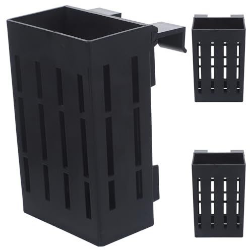 TOYANDONA Support Suspendu en Plastique Noir pour Plante D'aquarium 3 Pièces avec Trous Décoratifs et Santé Optimale pour Pots de Plantes Aquatiques