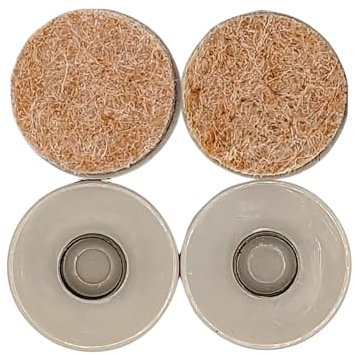 Felt Gard Nail-on Heavy-Duty Round Furniture Felt Pads, Floor Protectors, 1-inch (25mm), Beige, Pack of 8