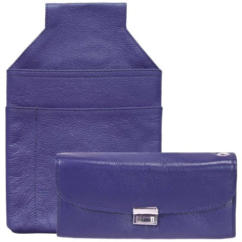 Harrys-Collection Kellnerbörse als Set Börse und Holster in bunten Farben, Farben:lila