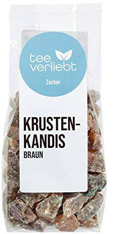 teeverliebt - Krusten-Kandis braun I 5x 250g leckere braune Kluntjes I brauner Kandis-Tee-Zucker - große Kandis-Würfel mit würziger Karamell-Note I Kluntje Kandis-Zucker braun 5x 250 g