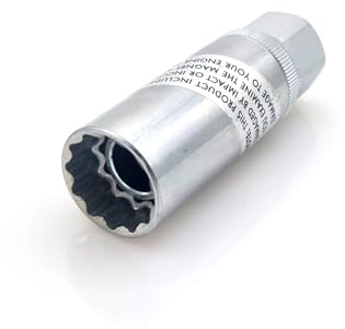 BIKE IT 18mm Magnetic Spark Plug Socket 3/8 Wrench Fitting Mechanics Essential Tool