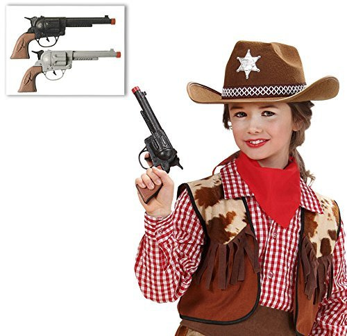 W WIDMANN MILANO Party Fashion 27771 - Cowboypistole, Grau, Waffe, Gewehr, Wilder Westen, Kostüm, Accessoire, Karneval, Mottoparty