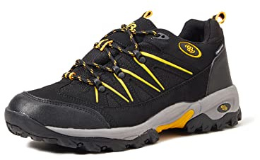 Brütting Mount Hunter Low Herren Trekking- & Wanderhalbschuhe, Schwarz Schwarz Gelb, 48 EU