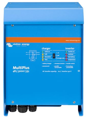 Victron Energy MultiPlus 230V, 3000VA 48-Volt Convertisseur à Sinusoïde Pure et Chargeur de Batterie 35 ampères