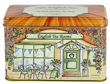 New English Teas Vintage Tea Rooms Tea Tin with 40 English Afternoon Teabags