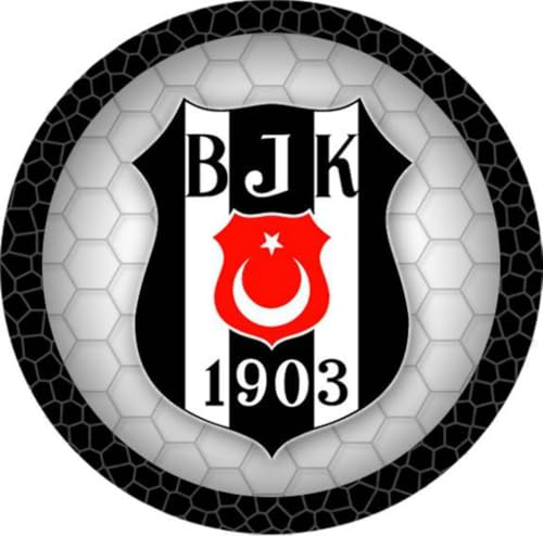 Besiktas Runde Tortenaufleger 20CM - Geburtstag Tortenbild Zuckerbild Tortenplatte Oblate Kuchenzuckerplatte