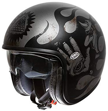 Premier HELM VINTAGE BD 17 BM,CHROM GRAU/SCHWARZ,L