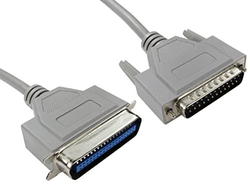 RS PRO Parallel-Kabel 25-polig, D-Sub Stecker Centronics Stecker L. 2m, Grau