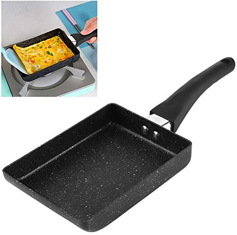 Tamagoyaki Pan, Japanese Omelette Pan, Rectangular Non-Stick Mini Frying Cooker with Anti Scalding Handle Japanese Egg Pan Gas Stove and Induction Hob Compatible
