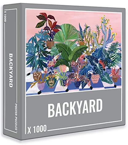 Cloudberries Backyard Jigsaw 1000 Pieces, Cool Puzzles for Adults, Garden Puzzles, 1000 Piece Flowers Puzzle featuring Houseplants, Cacti and Succulents