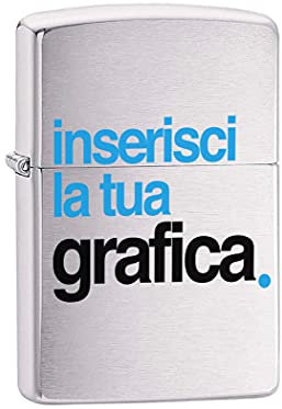 Point20.it - Accendino benzina personalizzato con foto modello zip gadget idea regalo fidanzati anniversario festa del papà mamma cucina natale