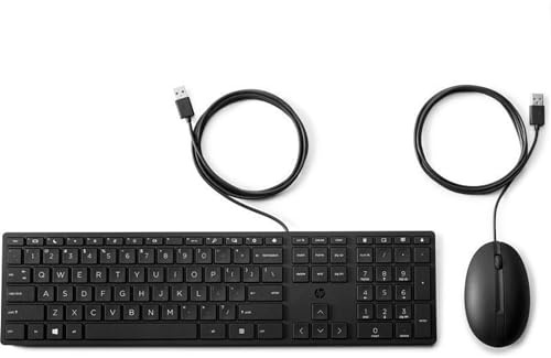 HP Wired Desktop 320MK Souris et clavier・Pleine taille (100%)・Filaire・USB・Noir・Souris enth (9SR36AA) -