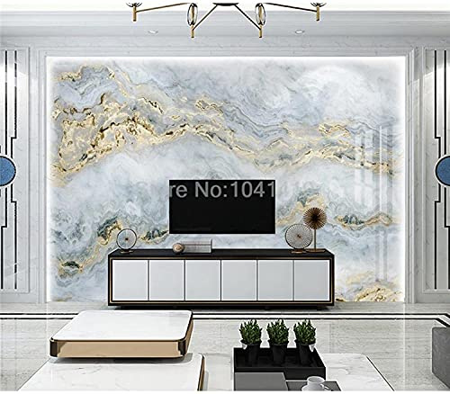 Papier peint photo moderne 3D bleu doré marbre papier peint mural salon TV canapé hôtel créatif luxe Backgorund papiers peints 3 D-150cmx105cm (59.1x41.3inch) papier peint/peinture murale/affiche/phot