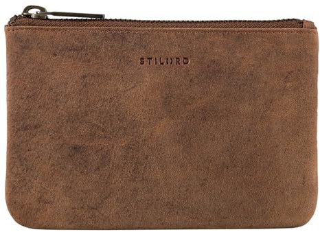 STILORD 'Samy' Kartentasche Leder Kartenetui Vintage Ledermäppchen ideal als Geldbörse Kreditkartenetui Schlüsseletui Organizer Reise Etui für Herren Damen Echtleder, Farbe:Torino - braun