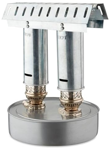 Ambassador Twin Burner Paraffin Greenhouse Heater Silver ABPH15