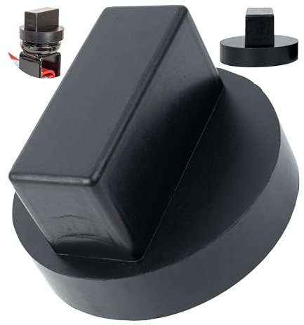 Gummiauflage Wagenheber, 2 Stück, Ø 68 x 13 mm Auflage, mit 56 x 26 x 23 mm Aufnahme, kompatibel mit Mercedes Benz bis 3,5 T, Wagen Heber Unterlage, Auflage Rangierwagenheber, Gummi Jack Pad Adapter