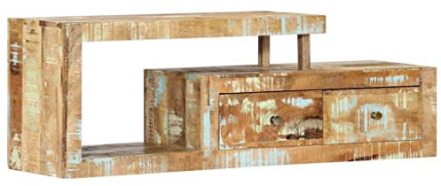 WHOPBXGAD fernsehschrank,tv Board Weiss,tv Board,fernsehschrank Weiss,TV-Schrank 120x30x40 cm Altholz Massivfernsehschrank weiß,fernseherschrank,tv Board,