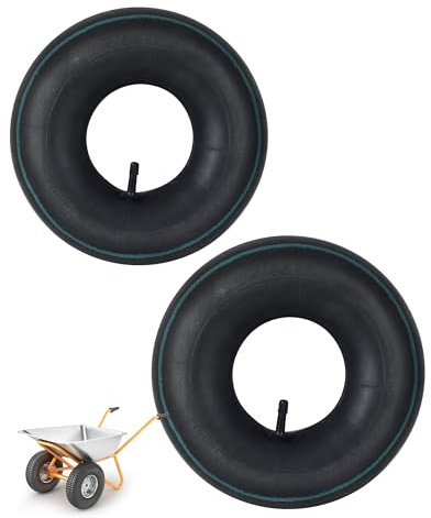 SOSALUK 2 Stücke Schlauch 4.10/3.50-4 TR13 gerader Ventil Innenschlauch 4.10/3.50-4 Schlauch für Sackkarrenrad Schubkarren Rasenmäher Gartenwagen Handwagen
