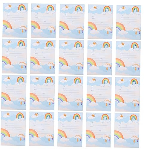 NUOBESTY 20stücke Papier Einladungskarten für Babyparty Segenskarten Grußkarten für Feier und Geburtstag Einladungen zur Feier mit Ansprechendem Design