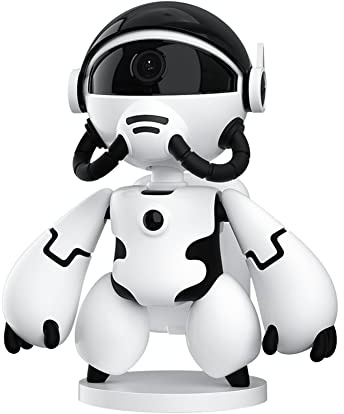 Qusedwey 1080P Astronaut Robot Webcam IP Wifi Wireless Baby Security Camera with Night Vision Noise Reduction(White)