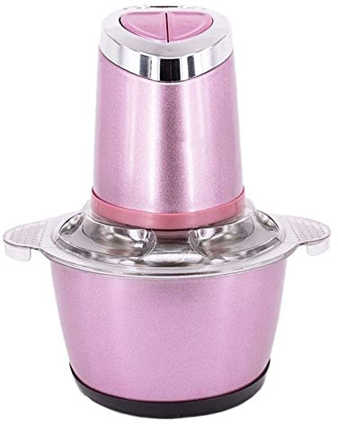 7LiuYueFei6 - Robot de cocina con cuenco de acero inoxidable para ajo, carne, verduras, frutas y nueces, picadora de carne, 2 velocidades, 300 W