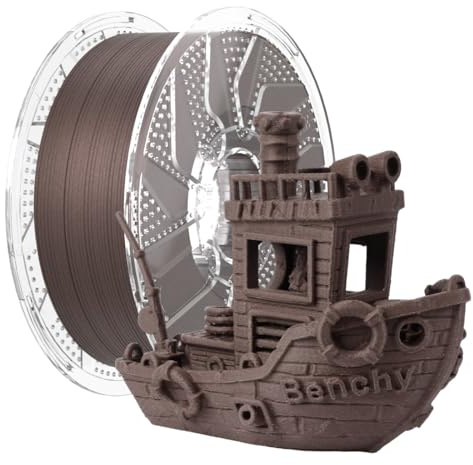 Conjure Holz PLA Filament 1,75 mm Palisander 1 kg für 3D Drucker | PLA mit echtem Holzanteil für natürliche Holzoptik, Leicht schleif- und bearbeitbar, Palisander, 1 kg
